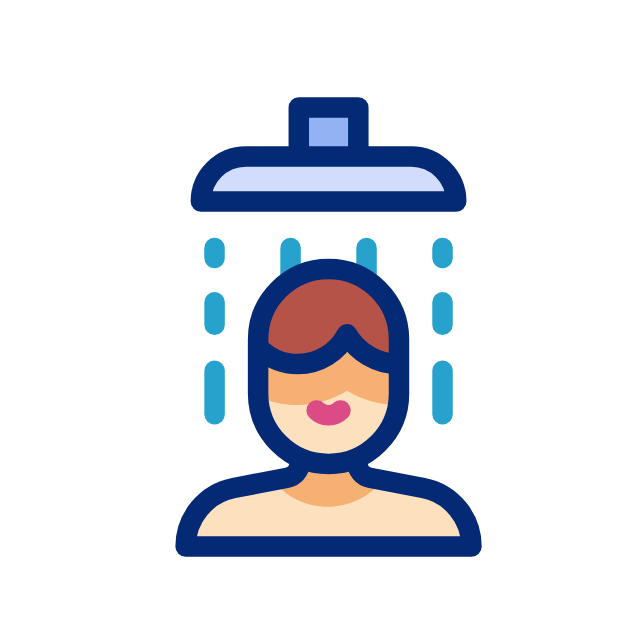 Actively showering man under water gif.