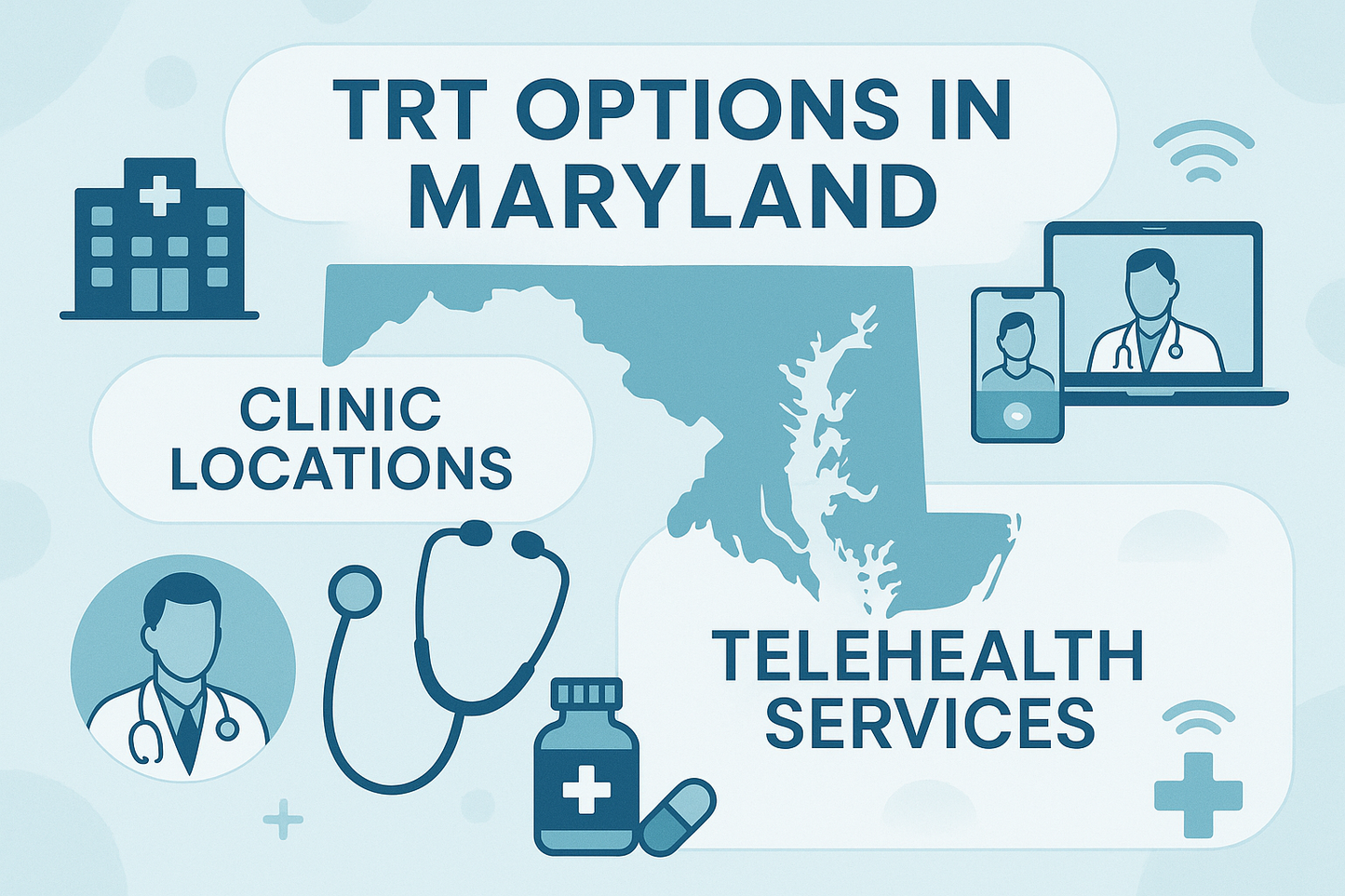 Testosterone replacement therapy options in Maryland, Baltimore, Columbia, Bethesda, Washington DC, DMV region, research pros and cons of each option and best option is Forty Health.