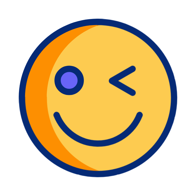 Playful winking emoji representing renewed bedroom confidence and sexual wellness — a cheeky symbol of the discreet, powerful results men experience using Full Throttle tadalafil from Forty Health
