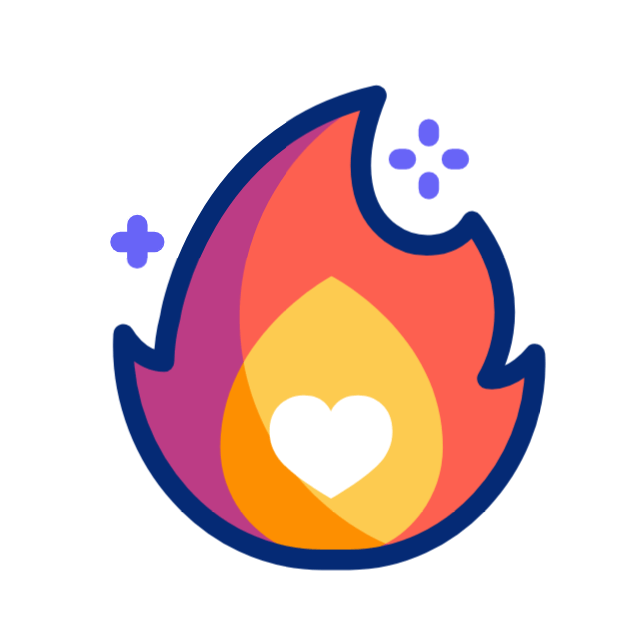 Flaming heart icon representing reignited intimacy and increased passion — highlighting how Clutch’s sildenafil restores sexual chemistry and helps men reconnect emotionally and physically with their partners.