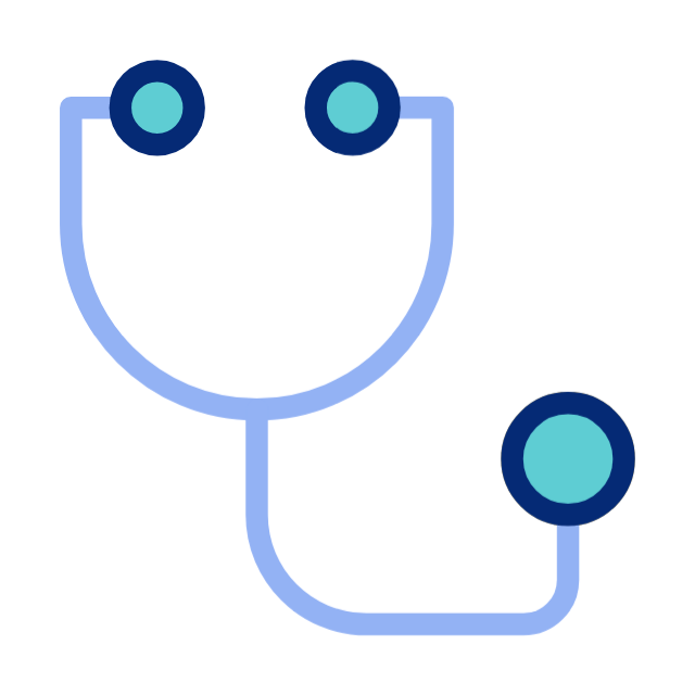Stethoscope icon symbolizing access to board-certified doctors for online testosterone consultations through Forty Health. Ideal for users searching for licensed physician TRT evaluations, medical testosterone prescriptions online, and trusted clinical hormone optimization programs for men.