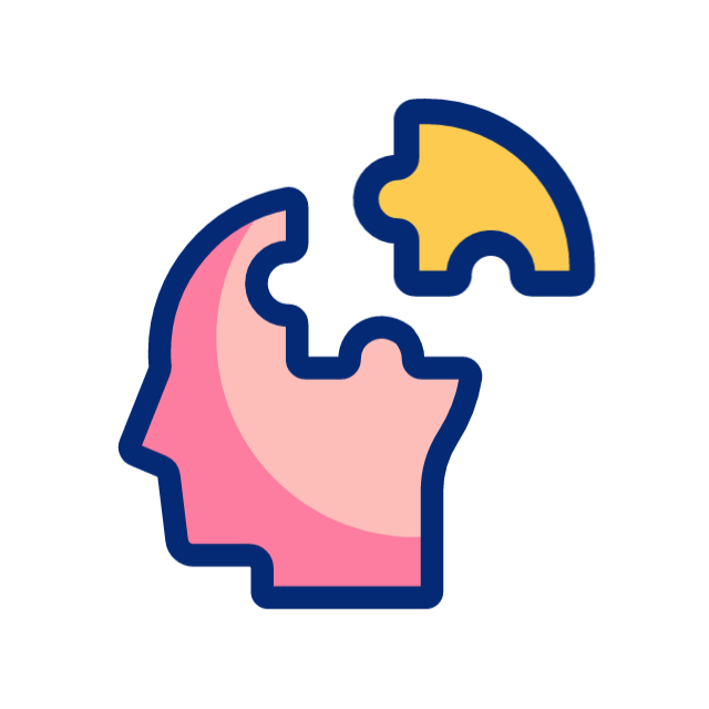Animated head profile with puzzle piece motion icon, representing how testosterone testing can uncover the root cause of symptoms like brain fog, low motivation, and mood swings in men giving patients data-backed answers to guide personalized testosterone treatment.