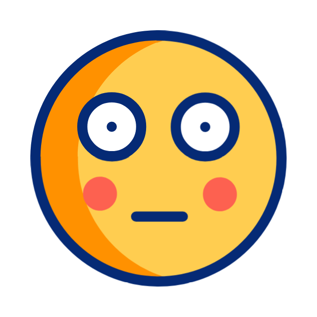 Blushing and surprised emoji showing initial embarrassment many men feel about erectile dysfunction — transformed into confidence through proven, discreet ED treatments and personalized physician care at Forty Health.