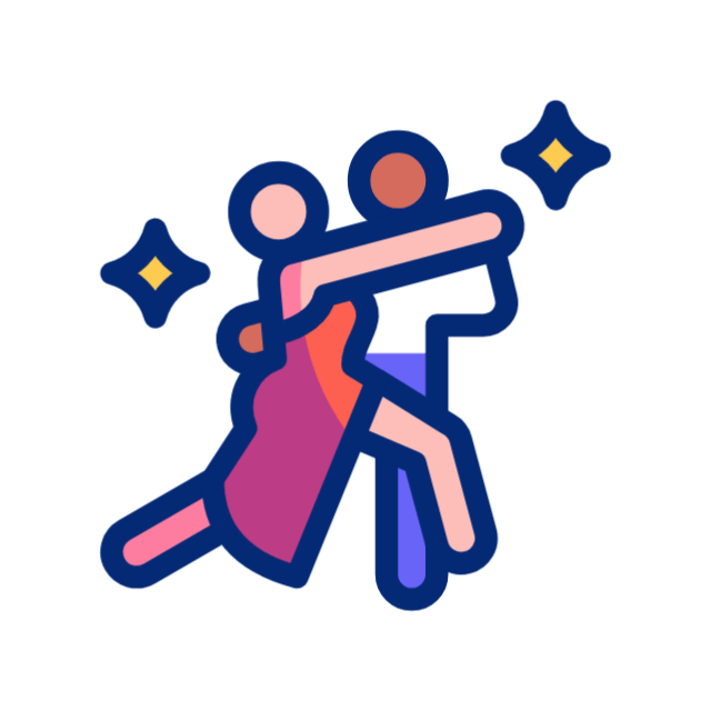 Happy couple dancing passionately after erectile dysfunction treatment — vibrant visual of restored intimacy, confidence, and relationship satisfaction with prescription-strength Cialis-based Full Throttle from Forty Health.