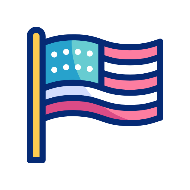 Patriotic American flag icon illustrating that Forty Health is a USA-based testosterone provider specializing in HIPAA-compliant care for men. Keywords targeted include testosterone therapy clinic in the USA, legit online TRT programs for men over 40, and American medical testosterone replacement services.